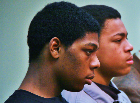 Campbell and Welch were arraigned in 36th District Court on charges of carjacking, assault with intent to rob, concealing a stolen motor vehicle, felony firearm and possession of a loaded weapon in a car. (Photo by HB Meeks/Tell Us Detroit)